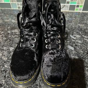Dr. Martens velvet boots size 9